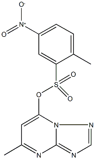 5-methyl[1,2,4]triazolo[1,5-a]pyrimidin-7-yl 5-nitro-2-methylbenzenesulfonate Struktur