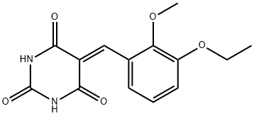 5-(3-ethoxy-2-methoxybenzylidene)-2,4,6(1H,3H,5H)-pyrimidinetrione Struktur