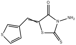 3-amino-5-(3-thienylmethylene)-2-thioxo-1,3-thiazolidin-4-one Struktur