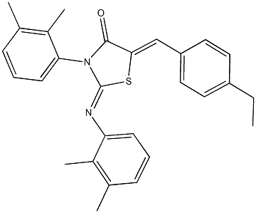 3-(2,3-dimethylphenyl)-2-[(2,3-dimethylphenyl)imino]-5-(4-ethylbenzylidene)-1,3-thiazolidin-4-one Struktur