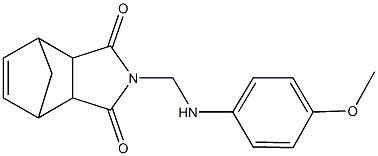 4-[(4-methoxyanilino)methyl]-4-azatricyclo[5.2.1.0~2,6~]dec-8-ene-3,5-dione Struktur