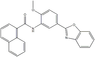 N-[5-(1,3-benzoxazol-2-yl)-2-methoxyphenyl]-1-naphthamide Struktur