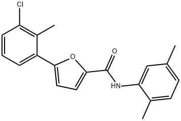 5-(3-chloro-2-methylphenyl)-N-(2,5-dimethylphenyl)-2-furamide Struktur