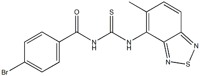 N-(4-bromobenzoyl)-N'-(5-methyl-2,1,3-benzothiadiazol-4-yl)thiourea Struktur