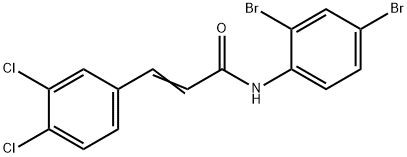 N-(2,4-dibromophenyl)-3-(3,4-dichlorophenyl)acrylamide Struktur