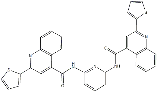 2-(2-thienyl)-N-[6-({[2-(2-thienyl)-4-quinolinyl]carbonyl}amino)-2-pyridinyl]-4-quinolinecarboxamide Struktur