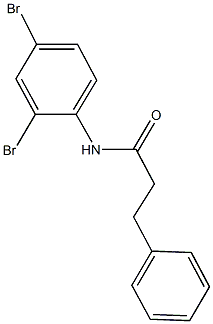 N-(2,4-dibromophenyl)-3-phenylpropanamide Struktur