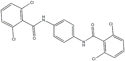 2,6-dichloro-N-{4-[(2,6-dichlorobenzoyl)amino]phenyl}benzamide Struktur