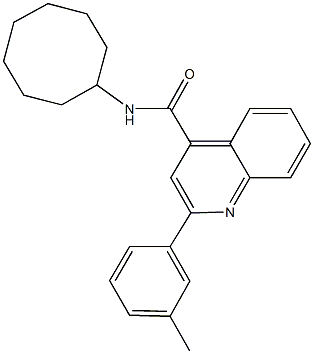 N-cyclooctyl-2-(3-methylphenyl)-4-quinolinecarboxamide Struktur