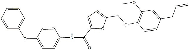 5-[(4-allyl-2-methoxyphenoxy)methyl]-N-(4-phenoxyphenyl)-2-furamide Struktur