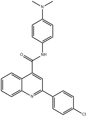 2-(4-chlorophenyl)-N-[4-(dimethylamino)phenyl]-4-quinolinecarboxamide Struktur