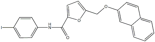 N-(4-iodophenyl)-5-[(2-naphthyloxy)methyl]-2-furamide Struktur