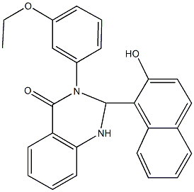 3-(3-ethoxyphenyl)-2-(2-hydroxy-1-naphthyl)-2,3-dihydro-4(1H)-quinazolinone Struktur