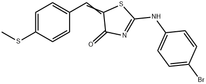 2-[(4-bromophenyl)imino]-5-[4-(methylsulfanyl)benzylidene]-1,3-thiazolidin-4-one Struktur