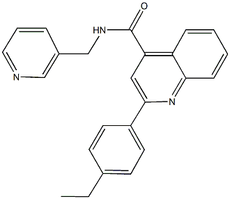 2-(4-ethylphenyl)-N-(3-pyridinylmethyl)-4-quinolinecarboxamide Struktur