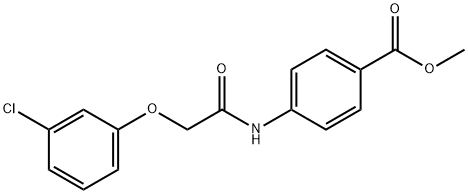 methyl 4-{[(3-chlorophenoxy)acetyl]amino}benzoate Struktur