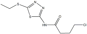 4-chloro-N-[5-(ethylsulfanyl)-1,3,4-thiadiazol-2-yl]butanamide Struktur