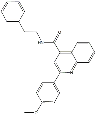 2-(4-methoxyphenyl)-N-(2-phenylethyl)-4-quinolinecarboxamide Struktur