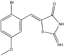 5-(2-bromo-5-methoxybenzylidene)-2-imino-1,3-thiazolidin-4-one Struktur