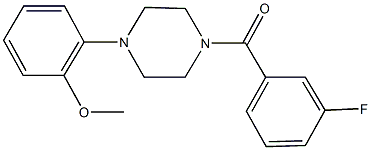 1-(3-fluorobenzoyl)-4-(2-methoxyphenyl)piperazine Struktur