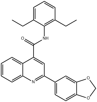 2-(1,3-benzodioxol-5-yl)-N-(2,6-diethylphenyl)-4-quinolinecarboxamide Struktur