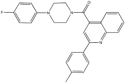 4-{[4-(4-fluorophenyl)-1-piperazinyl]carbonyl}-2-(4-methylphenyl)quinoline Struktur