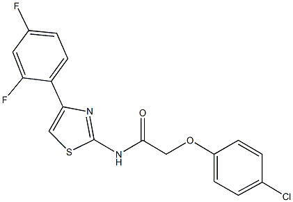 2-(4-chlorophenoxy)-N-[4-(2,4-difluorophenyl)-1,3-thiazol-2-yl]acetamide Struktur