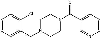 1-(2-chlorobenzyl)-4-(3-pyridinylcarbonyl)piperazine Struktur