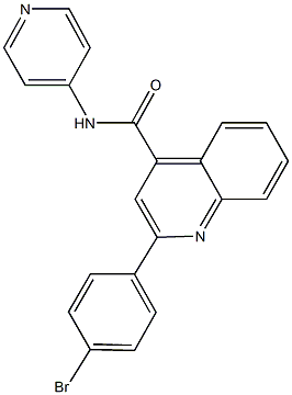 2-(4-bromophenyl)-N-(4-pyridinyl)-4-quinolinecarboxamide Struktur