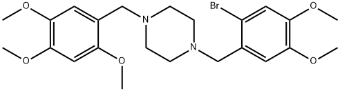 1-(2-bromo-4,5-dimethoxybenzyl)-4-(2,4,5-trimethoxybenzyl)piperazine Struktur