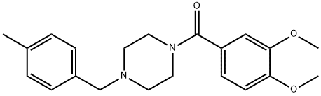 1-(3,4-dimethoxybenzoyl)-4-(4-methylbenzyl)piperazine Struktur