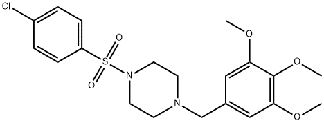 1-[(4-chlorophenyl)sulfonyl]-4-(3,4,5-trimethoxybenzyl)piperazine Struktur