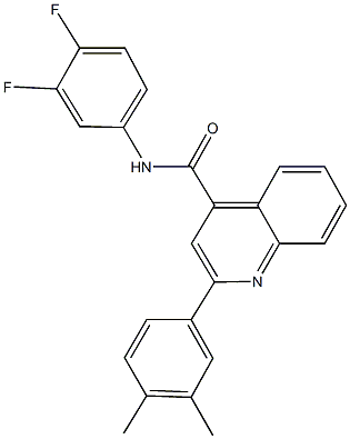 N-(3,4-difluorophenyl)-2-(3,4-dimethylphenyl)-4-quinolinecarboxamide Struktur