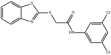 2-(1,3-benzothiazol-2-ylsulfanyl)-N-(3,5-dichlorophenyl)acetamide Struktur