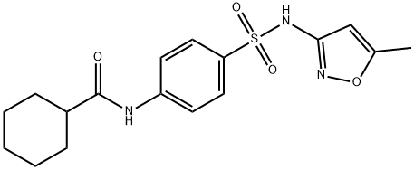 N-(4-{[(5-methyl-3-isoxazolyl)amino]sulfonyl}phenyl)cyclohexanecarboxamide Struktur