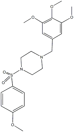 1-[(4-methoxyphenyl)sulfonyl]-4-(3,4,5-trimethoxybenzyl)piperazine Struktur