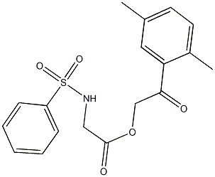 2-(2,5-dimethylphenyl)-2-oxoethyl [(phenylsulfonyl)amino]acetate Struktur