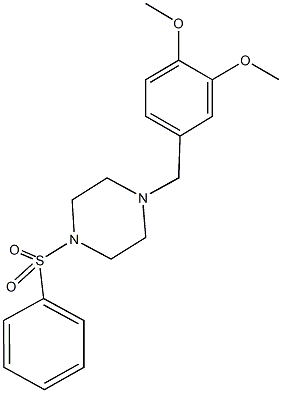 1-(3,4-dimethoxybenzyl)-4-(phenylsulfonyl)piperazine Struktur