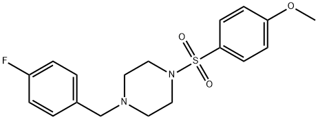 1-(4-fluorobenzyl)-4-[(4-methoxyphenyl)sulfonyl]piperazine Struktur