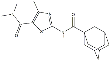 2-[(1-adamantylcarbonyl)amino]-N,N,4-trimethyl-1,3-thiazole-5-carboxamide Struktur