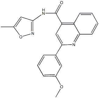 2-(3-methoxyphenyl)-N-(5-methyl-3-isoxazolyl)-4-quinolinecarboxamide Struktur