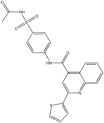 N-{4-[(acetylamino)sulfonyl]phenyl}-2-(2-thienyl)-4-quinolinecarboxamide Struktur