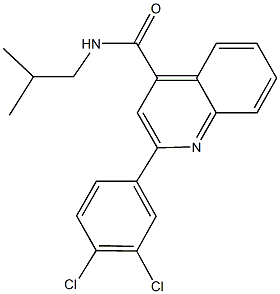 2-(3,4-dichlorophenyl)-N-isobutyl-4-quinolinecarboxamide Struktur