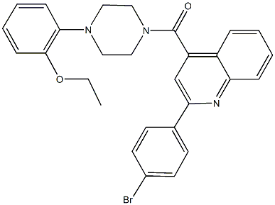 2-(4-bromophenyl)-4-{[4-(2-ethoxyphenyl)-1-piperazinyl]carbonyl}quinoline Struktur