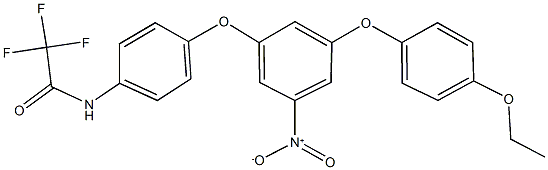 N-(4-{3-(4-ethoxyphenoxy)-5-nitrophenoxy}phenyl)-2,2,2-trifluoroacetamide Struktur