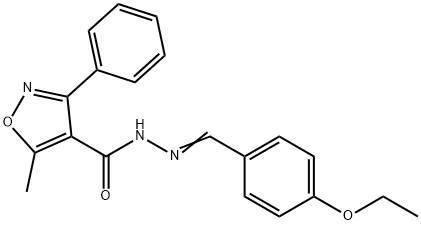 N'-(4-ethoxybenzylidene)-5-methyl-3-phenyl-4-isoxazolecarbohydrazide Struktur