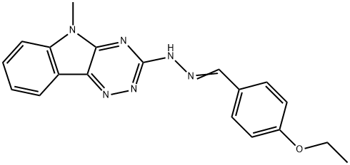 4-ethoxybenzaldehyde (5-methyl-5H-[1,2,4]triazino[5,6-b]indol-3-yl)hydrazone Struktur