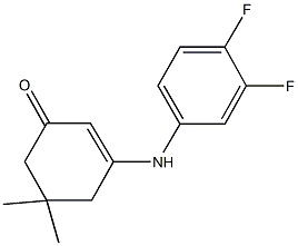 3-(3,4-difluoroanilino)-5,5-dimethyl-2-cyclohexen-1-one Struktur