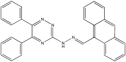 9-anthracenecarbaldehyde (5,6-diphenyl-1,2,4-triazin-3-yl)hydrazone Struktur