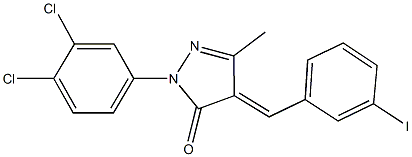 2-(3,4-dichlorophenyl)-4-(3-iodobenzylidene)-5-methyl-2,4-dihydro-3H-pyrazol-3-one Struktur